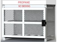 6 Propane Tanks (33 LB) - Outdoor - Horizontal Storage - Steel & Mesh - Gas Cylinder Cage