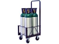 4 Cylinders - Oxygen & Medical Gases (M60 Tanks) - Cylinder Cart