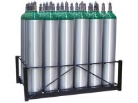 24 Cylinders - Oxygen & Medical Gases (D,E,M9) - Cylinder Rack