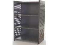 Open Front - 2 Shelves - Metal - Storage Cabinet