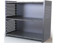 Open Front - 1 Shelf - Metal - Wide - Storage Cabinet