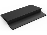 2-1/2" Wide - Black - Flexible PVC Edging for Workplace Floor Mats