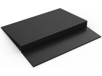 3-3/4" Wide - Black - Flexible PVC Edging for Workplace Floor Mats