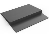3-3/4" Wide - Dark Grey - Flexible PVC Edging for Workplace Floor Mats