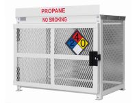 6 Propane Tanks (20 LB) - Outdoor - Vertical Storage - Steel & Mesh - Gas Cylinder Cage