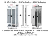 20 Cylinders - Large Tanks - Outdoor - Vertical Storage - Firewall - Double Doors - Steel & Mesh - Gas Cylinder Cage