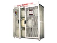 24 Propane Tanks (20 LB) - Outdoor - Vertical Storage - 2 Doors - Steel & Mesh - Gas Cylinder Cage