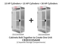 30 Cylinders - Large Tanks - Outdoor - Vertical Storage - 2 Compartments - Steel & Mesh - Gas Cylinder Cage