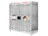 24 Propane Tanks (20 LB) - Outdoor - Vertical Storage - 2 Doors - Laser Cut Aluminum - Gas Cylinder Cage