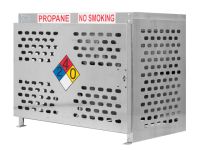 6 Propane Tanks (33 LB) - Outdoor - Horizontal Storage - Laser Cut Aluminum - Gas Cylinder Cage