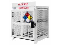 4 Propane Tanks (33 LB) - Outdoor - Horizontal Storage - Steel & Mesh - Gas Cylinder Cage