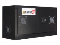2 Manual Doors - 1 Shelf - Black - Lithium-Ion Battery Charging & Storage Cabinet