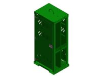 6 Cylinders - Firewall - Hoist Hook - Forklift Base - Large Tanks - Outdoor - Vertical Storage - Green - Gas Cylinder Cabinet