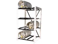 8 Propane Tanks (33 LB) - Outdoor - Horizontal Storage - Steel - Gas Cylinder Rack