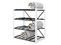 12 Propane Tanks (33 LB) - Horizontal Storage - Steel - Gas Cylinder Rack