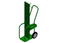 2 Cylinders - Firewall - Narrow - Green - Welding Cart