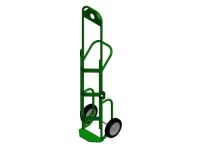 1 Cylinder - Hoist Hook - Green - Gas Cylinder Dolly