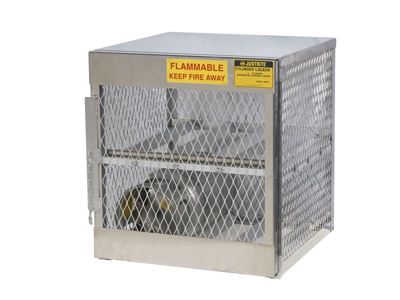 Propane Tank Cage, Outdoor Storage, 4 Cylinders (Horizontal), Aluminum,  CB23001JR - USAsafety.com