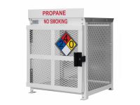 4 Propane Tanks (20 LB) - Outdoor - Vertical Storage - Steel & Mesh - Gas Cylinder Cage