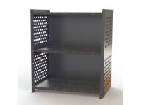 Open Front - 1 Shelf - Metal - Storage Cabinet 