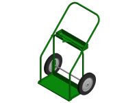 2 Cylinders - Tool Tray - Green - Welding Cart