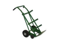 2 Cylinders - Steering Casters - Heavy Duty - Green - Gas Cylinder Dolly