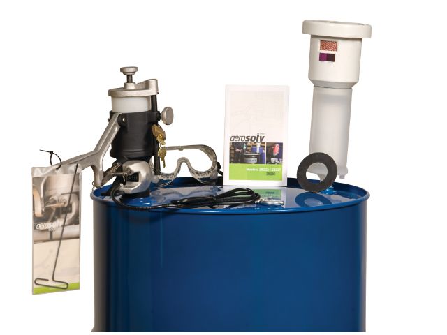 Recycling kit being used with 55-gallon drum